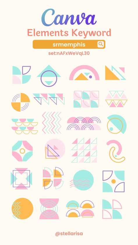 Memphis Abstract Geometric Shapes - Canva Elements Keyword canvavegetables #canvanegocio #canvapro #comousarocanva #pictureperfectwithcanva #canvadoodle Canva Learning, Canva Stickers, Canva Tricks, Technical Knowledge, Keyword Elements Canva, Canva Elements Keyword, Using Canva, Abstract Geometric Shapes, Canva Element