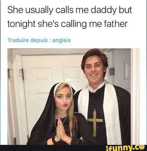 Halloween Costume Meme, Relationship Goals Funny, Priest Costume, Funny Couple Costumes, Nun Costume, Funny Couple Halloween Costumes, Couple Costumes, Cute Couple Halloween Costumes, Funny Couple