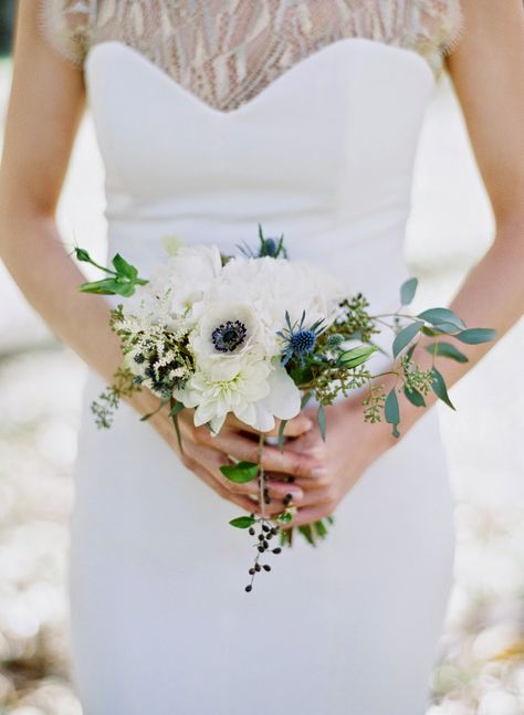 DIY Autumn Nashville Wedding-Once Wed. Florals by Melissa Broadwell of Vintage Florals, Event Styling and Design by Jessica Sloane, Photography by Austin Gros. Simple Bridesmaid Bouquets, Small Bridal Bouquets, Simple Bouquet, Small Wedding Bouquets, Bridal Decor, Simple Wedding Bouquets, Bridesmaids Bouquet, Seeded Eucalyptus, Diy Wedding Bouquet