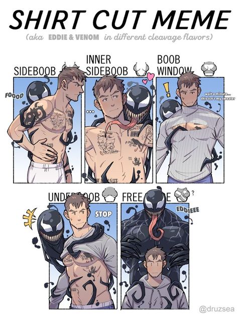 Shirt Cut Meme, Venom X Eddy, Eddie And Venom, Eddie X Venom, Eddie Venom, Venom And Eddie, Eddie Brock Venom, Venom Eddie, Venom Art