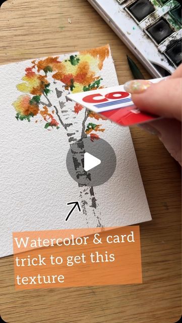 Kristin Van Leuven | Watercolor artist and instructor on Instagram: "Have you tried this fun watercolor technique? It’s one of my absolute favorite ways to paint aspen/birch trees.   I’m sure you’ve seen this done, but I wanted to make sure you had a simplified tutorial so you feel equipped to try it out today!  Tag me in your posts if you try it 🌳🍂" Watercolor Art With Pencils, Aspen Tree Watercolor Painting, Watercolor Aspen Trees Tutorial, Watercolour Birch Trees Tutorial, Birch Tree Watercolor Tutorial, September Watercolor Paintings, How To Paint Birch Trees, Displaying Watercolor Paintings, Birch Tree Watercolor Painting