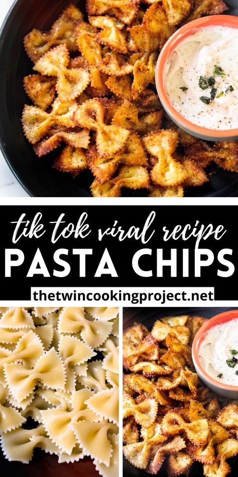 Crispy pasta chips that are unbelievably easy, quick and so delicious! Ready in less than thirty minutes and made with just five ingredients, they are perfect for snacking or enjoying as an appetizer with some delicious dips. #quick #eays #tiktok #reels #viral #pasta #chips #pastachips #italian #recipes #recipe #vegetarian #snack #appetizer #appetiser Crunchy Pasta Snack, Crispy Pasta, Viral Pasta, Recipes Using Pasta, Pasta Seasoning, Vegetarian Snack, Tik Tok Viral, Pasta Chips, Caramelized Onion Dip