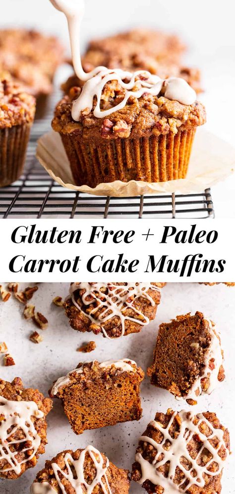 Paleo Carrot Cake Muffins, Muffins Carrot, Healthy Carrot Cake Muffins, Paleo Carrot Cake, Muffins Paleo, Paleo Muffins, Spiced Carrots, Carrot Cake Muffins, Cake Muffins