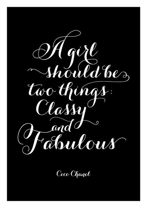 Chanel poster Chanel print classy fabolous quote by ShufflePrints Coco Chanel Quotes, White Typography, Va Va Voom, Text Quotes, Fashion Quotes, Classy And Fabulous, Coco Chanel, Print Poster, Quote Prints