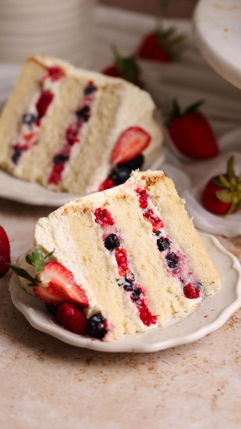 Zoha Malik | Summer Sweets Ep 1: The Berry Chantilly Cake of your dreams 🍓🫐 It’s light, fresh, moist, scrumptious and berry berry yummy 😉 (also, way be… | Instagram Whole Foods Cake, Chantilly Cake Recipe, Berry Chantilly Cake, Chantilly Cake, I Said What I Said, Summer Sweets, Berry Berry, Layer Cake Recipes, Baking Inspiration