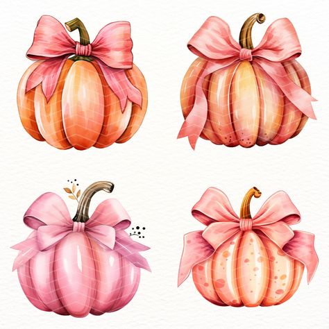 Pumpkin With Bow, Pumpkin Picture, Fall Coquette, Iphone Wallpaper Preppy, Ceramic Cafe, Pumpkin Wallpaper, Autumn Clipart, Pumpkin Pictures