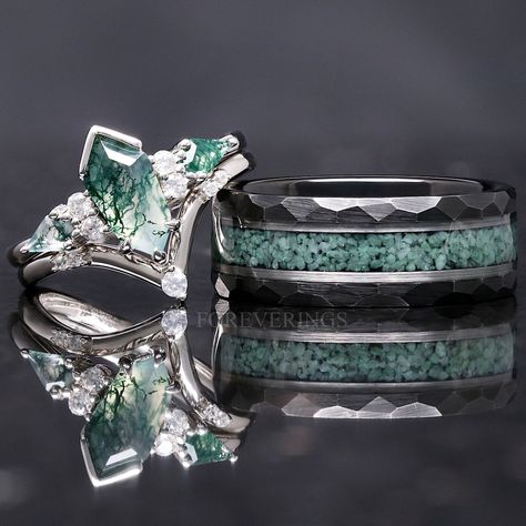 This Wedding Bands item by Foreverings has 871 favorites from Etsy shoppers. Ships from Fort Walton Beach, FL. Listed on Jan 2, 2024 Cheap Engagement Rings For Men, Women Wedding Rings Silver, Jasper Ring Engagement, Engagement Rings With Matching Band, Peacock Wedding Rings, Moss Agate Engagement Ring And Band, Different Colored Engagement Rings, Wedding Engagement Ring Set, Miss Agate Engagement Ring Set