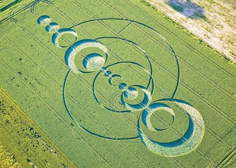 Rain Mood, Crop Circles Sacred Geometry, Circle Patterns, Circle Tattoo, Planet Signs, Sacred Circle, Ancient Astronaut, Crop Circle, Architecture Tattoo