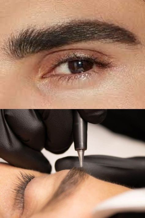 Men's Eyebrows Tattoo 
behacks.com Men’s Eyebrows, Men's Eyebrows, Eyebrows Tattoo, Arched Eyebrows, Guys Eyebrows, Eye Brows, Tattoo Aftercare, Male Eyes, Eyebrow Tattoo