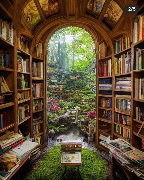 Nature Library Aesthetic, Garden Library Aesthetic, Library Background Aesthetic, Nataliecore Aesthetic, Library Aesthetic Room, Cottage Core Library, Magical Library Fantasy Art, Library Aesthetic Home, Fantasy Library Aesthetic