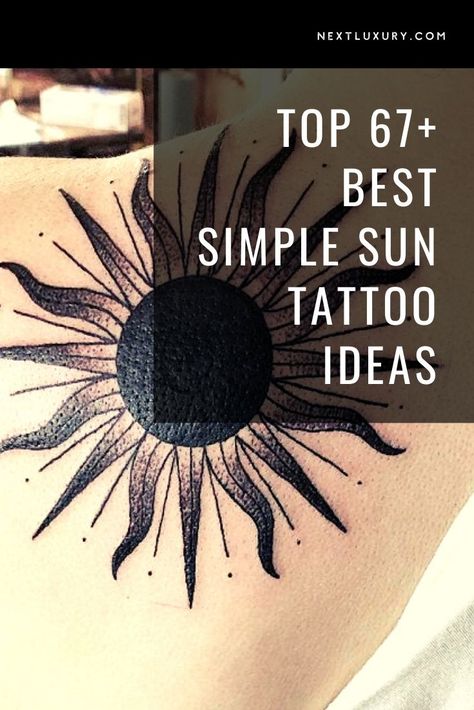 Sunny Tattoo Ideas, Sun Tattoo Designs For Men Unique, Sunshine On My Shoulders Tattoo, Sun Tattoo Cover Up Ideas, Full Sun Tattoo, Small Sunshine Tattoo Simple, Tattoos Of The Sun, Sun Tattoo With Shading, Sun And Planets Tattoo