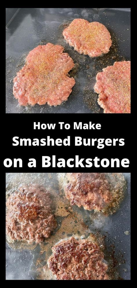 Blackstone Grill Smash Burgers, Blackstone Smash Burger, Smashburger On Blackstone, Blackstone Smashed Burgers, Smashburgers On Blackstone, Smashed Burgers On Blackstone, Blackstone Burgers, Blackstone Smash Burger Recipe, Easy Blackstone Dinner Ideas