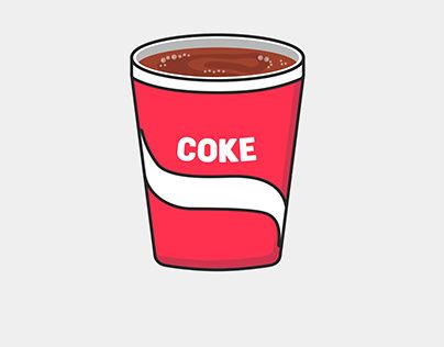 Coke Illustration, Coke Drink, Illustration Adobe Illustrator, Cute Illustration, Adobe Illustrator, Illustrator