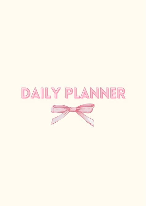 Pink and Beige Daily Digital Planner with Bows Aesthetic Daily Planner, Business Planner Printables, Travel Budget Planner, Digital Planner Ideas, Ipad Notes, Weekly Meal Planner Template, Assignment Planner, Planner Pink, Free Daily Planner