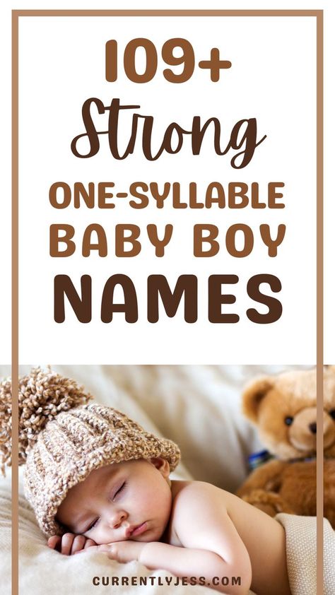 Looking for the perfect one-syllable boy name? Discover our list of 109 strong and simple names! From classic to unique, find the ideal name for your little one. Explore our collection and get inspired by these short, sweet, and memorable names that pack a punch. Perfect for parents seeking a straightforward yet impactful name. Short Names For Boys, Simple Boy Names, Short Baby Boy Names, Simple Names, One Syllable Boy Names, Classic Boy Names, One Syllable Names, Short Boy Names