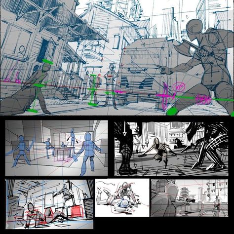 Anime Perspective, Cool Digital Art, Digital Art Inspiration, Perspective Sketch, Comic Book Layout, Storyboard Illustration, Perspective Drawing Architecture, Animation Storyboard, Perspective Drawing Lessons