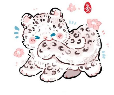 White Tiger Art, Snow Leopard Drawing, Leopard Drawing, Kawaii Cat Drawing, Tiger Drawing, Cute Cat Drawing, Cute Kawaii Animals, Cute Easter Bunny, Cute Animal Drawings Kawaii