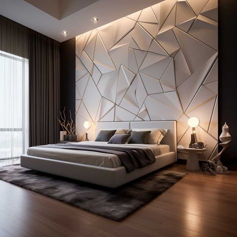 10+ PVC Panel Design Ideas that Can Reinvent Your Bedroom Aesthetics • 333+ Images • [ArtFacade] Bedroom Interior Design Luxury, Interior Design Per La Casa, Bedroom Wall Designs, Modern Bedroom Interior, Luxury Bedroom Design, Bed Design Modern, Woman Bedroom, Bedroom Decor Design, Bedroom Bed Design