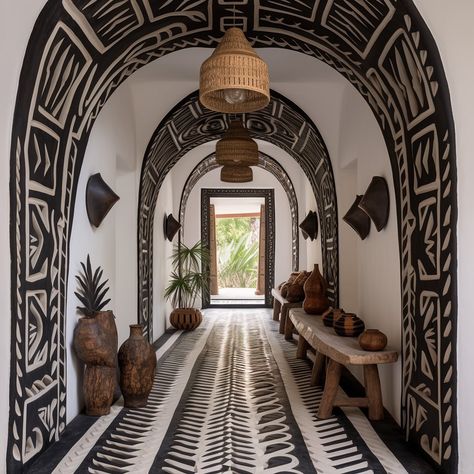 Bahamian Decor Interior Design, Afro Chic Home Decor, African Style Home, Baptiste Bohu, Modern Art Deco Interior, African Interior Design, African House, African Inspired Decor, African Interior