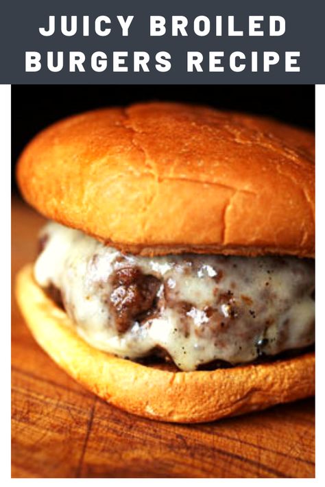 Juicy Broiled Burgers Recipe | When forming large (6 ounce or larger) patties for the broiler, form the patties wider than you'd like them to be, and create a small dimple in the center by pressing down with your fingers.	  #footballrecipes #tailgating #footballparty #seriouseats #recipes Oven Broiled Burgers, Broiling Hamburgers In Oven, Broiled Burgers In Oven, Broiled Hamburgers In Oven, Broiler Recipes, Chili Burgers Recipe, Grill Hamburgers, Oven Hamburgers, Sandwich Specials