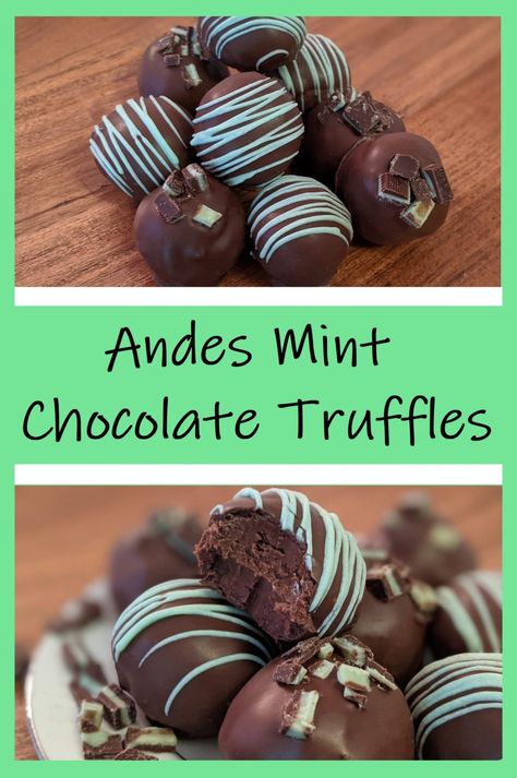 Fancy Truffle Recipe, Homemade Truffles Easy, Mint Chocolate Truffles Recipe, Truffle Ideas Desserts, Mint Christmas Desserts, Christmas Truffle Balls, Truffle Decoration Ideas, Mint Truffles Recipe, Chocolate Truffle Recipes