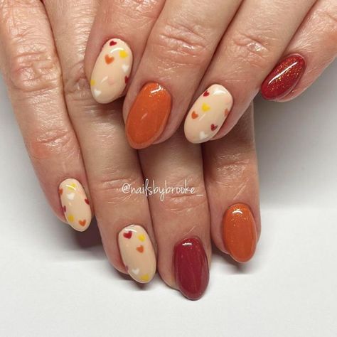 Nail Effects, Autumnal Nails, Thanksgiving Nail Designs, Thanksgiving Nail Art, Thanksgiving Nail, Fall Manicure, Seasonal Nails, Thanksgiving Nails, Fall Nail Art