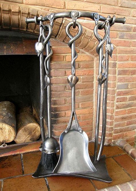 Fire poker set Fire Poker Set, Diy Metal Fire Pit, Fire Poker, Fire Pokers, Metal Fire Pit, Iron Candle Holders, Wrought Iron Decor, Wood Heater, Poker Set