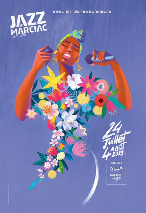 Top 10 des affiches de festivals français en 2021 ! Graphic Design School, Art Zine, Music Flyer, Jazz Poster, Travel Poster Design, Stamp Printing, Publication Design, Promotional Design, Typography Graphic