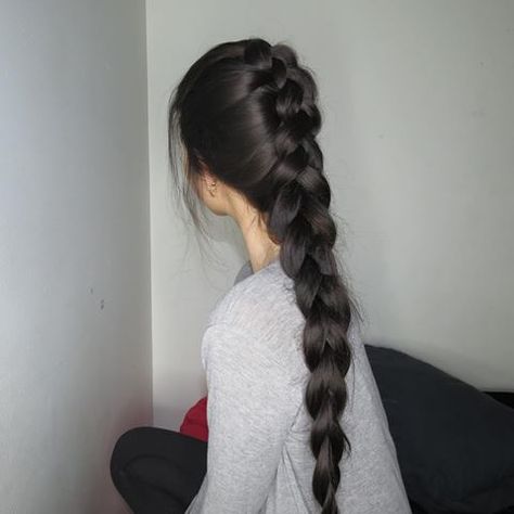 Throwing it back to the braid challenge 😍🙈 I love Dutch braids! I'm seriously considering doing the challenge again this summer, but we'll see 🙈🌸 . . . . . #longhairjourney #healthyhairjourney #healthylonghair #longhairproblemsxo #longhairproblems #braidchallenge #dutchbraid #instahair #instabraids #brunettesdoitbetter #longhairdontcare #darkhair #healthyhair Long Hair Problems, Long Shiny Hair, Dutch Braids, Long Healthy Hair, Throwing It Back, French Braid Hairstyles, Hairdo For Long Hair, Long Hair Girl, Braids For Long Hair