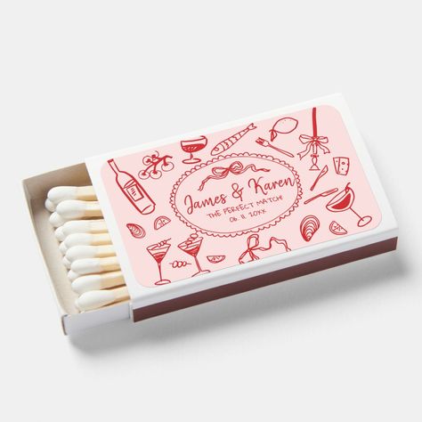 Hand draw Matchbox Favor , Hand Drawn  Wedding Matches Handwritten Wedding Gift Illustrated Gift For Guest Custom Favours. Unique Party Favors Wedding, Wedding Favor Ideas For Guests, Engagement Gifts For Guests, Matchbook Design Wedding, Wedding Favour Ideas, Matchbox Design, Wedding Favours For Guests, Wedding Matchbox Design, Custom Wedding Matches