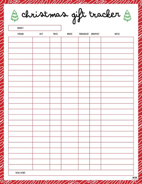 Choose from 20 unique Christmas gift list templates to keep track of all your Christmas gift buying over the holidays. Print from home. 100% FREE! Christmas Gift Planning Free Printable, Christmas Gift Budget Printable, Christmas Gift Checklist Printable, Christmas Gift Organizer Printables Free, Christmas Present Tracker, Christmas Gift Printables Free, Christmas Gift List Template, Christmas Gift Tracker Printable Free, Gift Tracker Free Printable