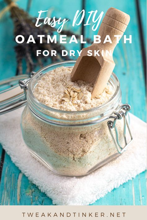 Diy Colloidal Oatmeal Bath Soak, Natural Bath Soak Recipes, Oatmeal Milk Bath Recipe, Moisturizing Bath Soak Diy, Oatmeal Bath Recipe, Diy Oatmeal Bath, Baby Oatmeal Bath, Oatmeal Milk Bath, Oatmeal Bath Soak