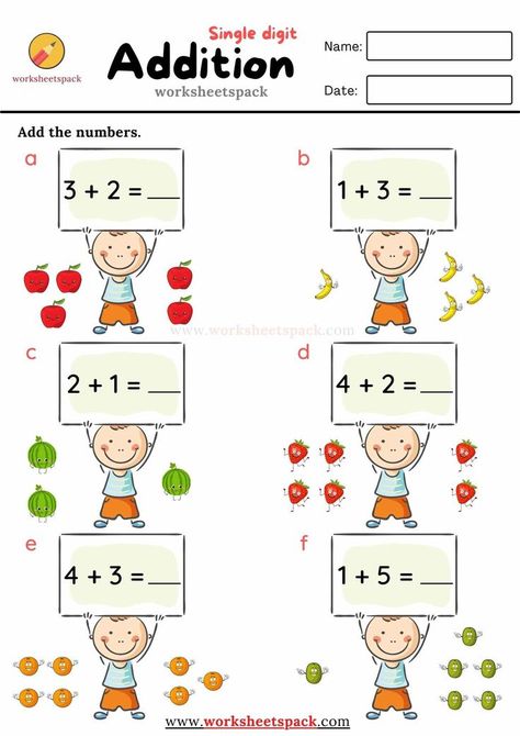 Free addition worksheet Single Digit Addition Activities, Addition Worksheets For Kindergarten Free Printables, Addition Printables Free, Beginner Addition Worksheet, Addition With Pictures Worksheets Free, Addition Pictures Worksheet, Easy Addition Worksheets Free, Picture Addition Worksheets Kindergarten, 1 Digit Addition Worksheets