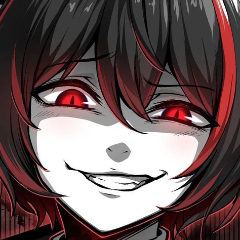 Emo Anime Pfp, Yandere Face, Pfp Emo, Hairstyles Ladies, Emo Anime, Castlevania Wallpaper, Smile Drawing, Creepy Smile, Technology Posters