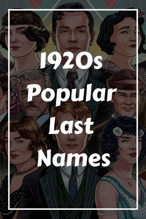 1920s Popular Last Names: What Were They? - Fabricerie 1920 Names, 1920s Names, Popular Last Names, 1920s Ads, The Roaring Twenties, Last Names, Batik Pattern, Leisure Activities, Linkedin Profile