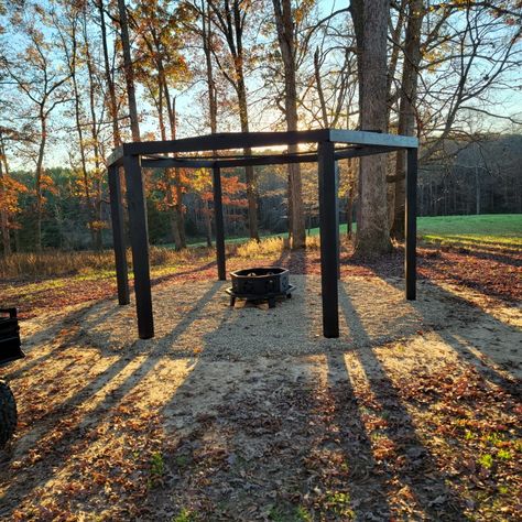 Hexagonal Pergola, Hexagon Pergola, Firepit, My Birthday, Garden Arch, Secret Garden, Fire Pit, Garden Ideas, Beach House