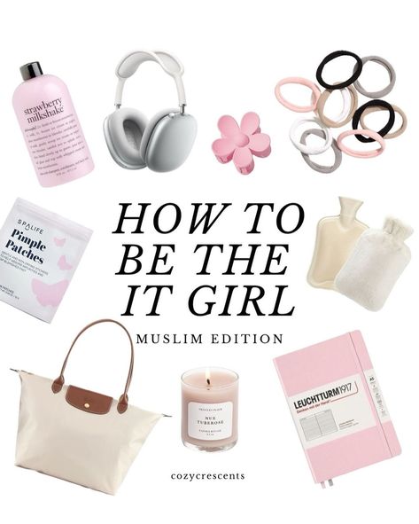 How to become it girl (muslim edition) 🎀🤍🫶🏻 Happy Friday 🫶🏻🎀 credits @cozycrescents 🫶🏻 #selfcare #thatgirl #selflove How To Become It Girl, Girl Muslim, Happy Alone, Girl Lifestyle, Strawberry Milkshake, Muslim Girls, It Girl, Happy Friday, Self Love