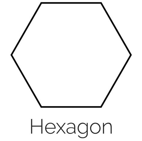 Free Printable Hexagon Shape - Freebie Finding Mom Hexagons Pattern, Shapes Template Free Printable, Hexagon Crafts Preschool, Draw Hexagon, Pentagon Template Free Printable, Shapes Template, Free Printable Bee Template, Hexagon Activities For Preschool, Octagon Template Free Printable