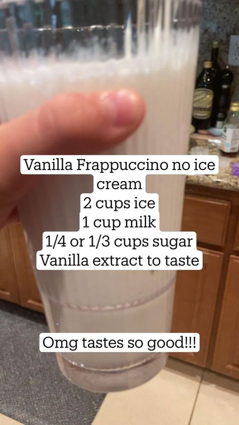 Starbucks Recipes Vanilla, Vanilla Bean Frappachino Starbucks, Frappachino Starbucks, Vanilla Bean Frappe Recipe, Vanilla Bean Frappachino, Frappachino Recipe, Vanilla Bean Frappuccino Recipe, Starbucks Vanilla Frappuccino, Starbucks Copycat Recipes Drinks