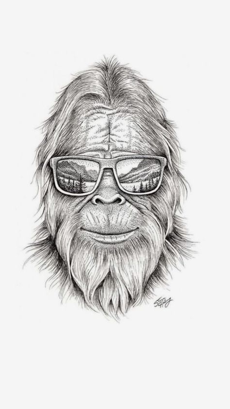 Bigfoot Drawing, Sasquatch Funny, Bigfoot Pictures, Harry And The Hendersons, Bigfoot Art, Background 4k, Bigfoot Sasquatch, Pyrography, Art Drawings Sketches