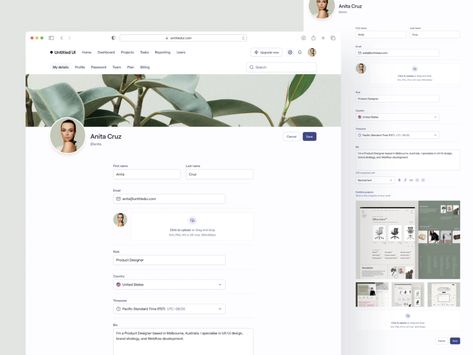 My details settings page — Untitled UI by Jordan Hughes on Dribbble Useful Things, Modern Web Design, App Ui Design, Learning Design, Exploring The World, Brand Strategy, Ui Design, Creative Professional, Web Design