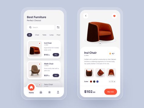 Furniture Shop Mobile Apps App Design Ideas, Furniture App Design, Ecommerce Mobile App, Shopping Apps, Ui Ux 디자인, E-commerce App, Ux App Design, Shop Mobile, Ecommerce App