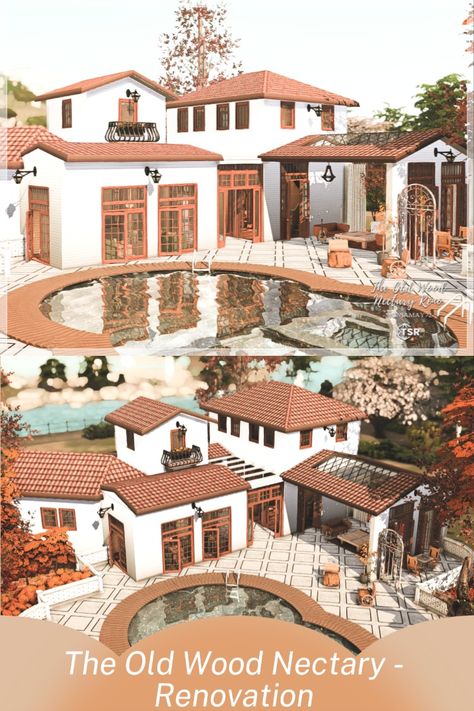 The Sims 4 Tartosa Spanish Villa for a family.CC Lot. This is a 2 Bedrooms Beauty Tartosa World Villa perfect for a family of three. Surrounded by beautiful landscaping and a patios with an amazing pool. Lot size: 40/30 Custom Content was used (NoCC). https://www.thesimsresource.com/downloads/1672126 www.thesimsresource.com - @thesimsresource @Moniamay72 #TS4 #ts4lots #tsr #TheSims #sims4 #thesims4 #Moniamay72 #thesims4lots #traditional #cc #sims4build #TheSimsResource #tartosa Sims 4 Tartosa Mansion, Sims 4 Medditeranean Cc, Sims 4 Greek Villa, Sims 4 Hacienda Cc, Sims 4 Villa Floor Plans, Sims Spanish Villa, Spanish Villa Sims 4, Sims Spanish House, Hacienda Sims 4