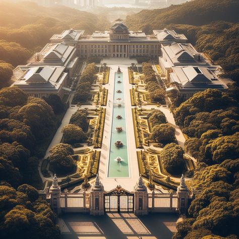 Huge Palace, Modern Classical Architecture, Dream House Mansions, Castle House Design, Palace Architecture, Palace Gardens, Monumental Architecture, Mansion Designs, Jeezy