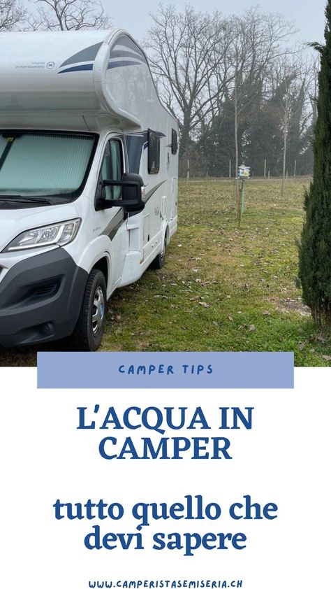 In camper ci sono le acque chiare, acque grigie e acque nere.
Che differenza c'è tra questi tipi di acqua del camper ?

Ti spiego tutti i segreti del camper nel blog Camping