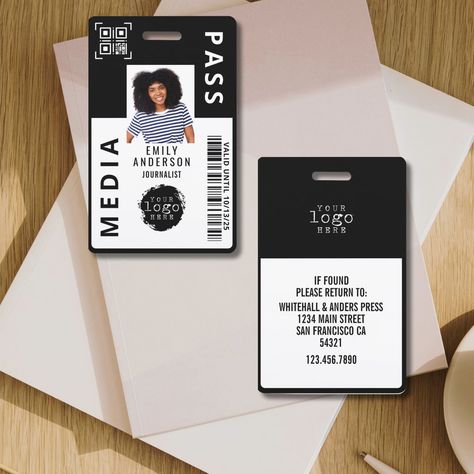 Identity Card Design, Pass Photo, Business Branding Design, Id Card Template, Company Branding, Badge Design, Logo Black, Free Birthday Invitations, Free Birthday Invitation Templates