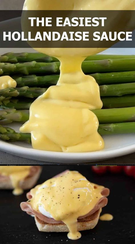 Hollandaise Sauce Without Butter, Easy Blender Hollandaise Sauce, Small Batch Hollandaise Sauce, Homemade Hollandaise Sauce Easy, Salmon With Hollandaise Sauce, Holindaise Sauce Recipe, How To Make Hollandaise Sauce, Hollindaise Sauce, Holindaise Sauce