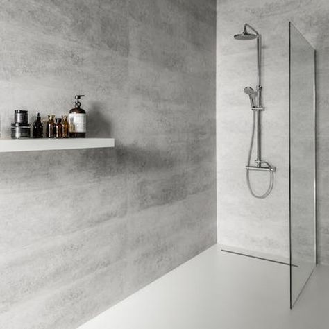 Grey Stone Kerradeco Wall Panel Bathroom Paneling, Wall Cladding Panels, Bathroom Wall Panels, Shower Wall Panels, Cladding Panels, Pvc Wall Panels, Pvc Panels, Designer Wall, Grey Panels