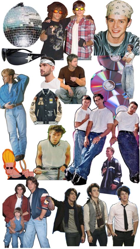 2000 Party Outfit Men, Clueless Outfits Men, 2000s Party Outfits Men, 2010 Outfits Men, 90s Outfit Ideas Men, 80s Spirit Day Outfit, 90s Birthday Party Theme Outfit, Club Kids 90s, 2000s Male Fashion