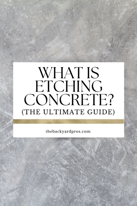 Transform ordinary concrete into a stunning masterpiece with our Guide to Etching Concrete! 🎨✨ Discover the world of this creative technique, where science meets artistry. 🧪🎭 From intricate patterns to eye-catching designs, etching concrete allows you to add a personal touch to your indoor and outdoor spaces. Dive into our step-by-step tutorials, pro tips, and top-notch recommendations for tools and materials. 📚🔧 Don't miss out on this inspiring guide – your concrete wonders await! 📌💫 Etched Concrete Floor, Etched Concrete Patio, Acid Wash Concrete Floor, Types Of Concrete Finishes, Indoor Concrete Floor Ideas, Acid Wash Concrete, White Concrete Floors, Outdoor Concrete Stain, How To Stain Concrete